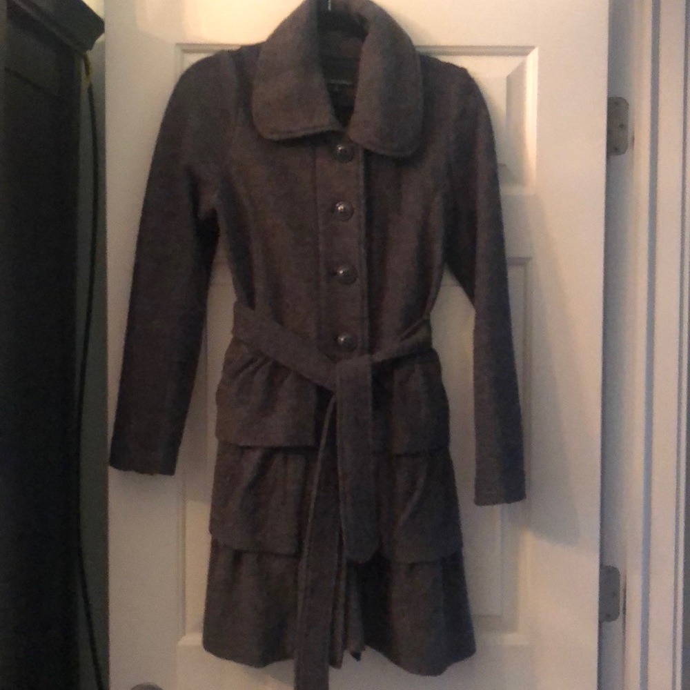 Small Cynthia Rowley Gray Wool Coat